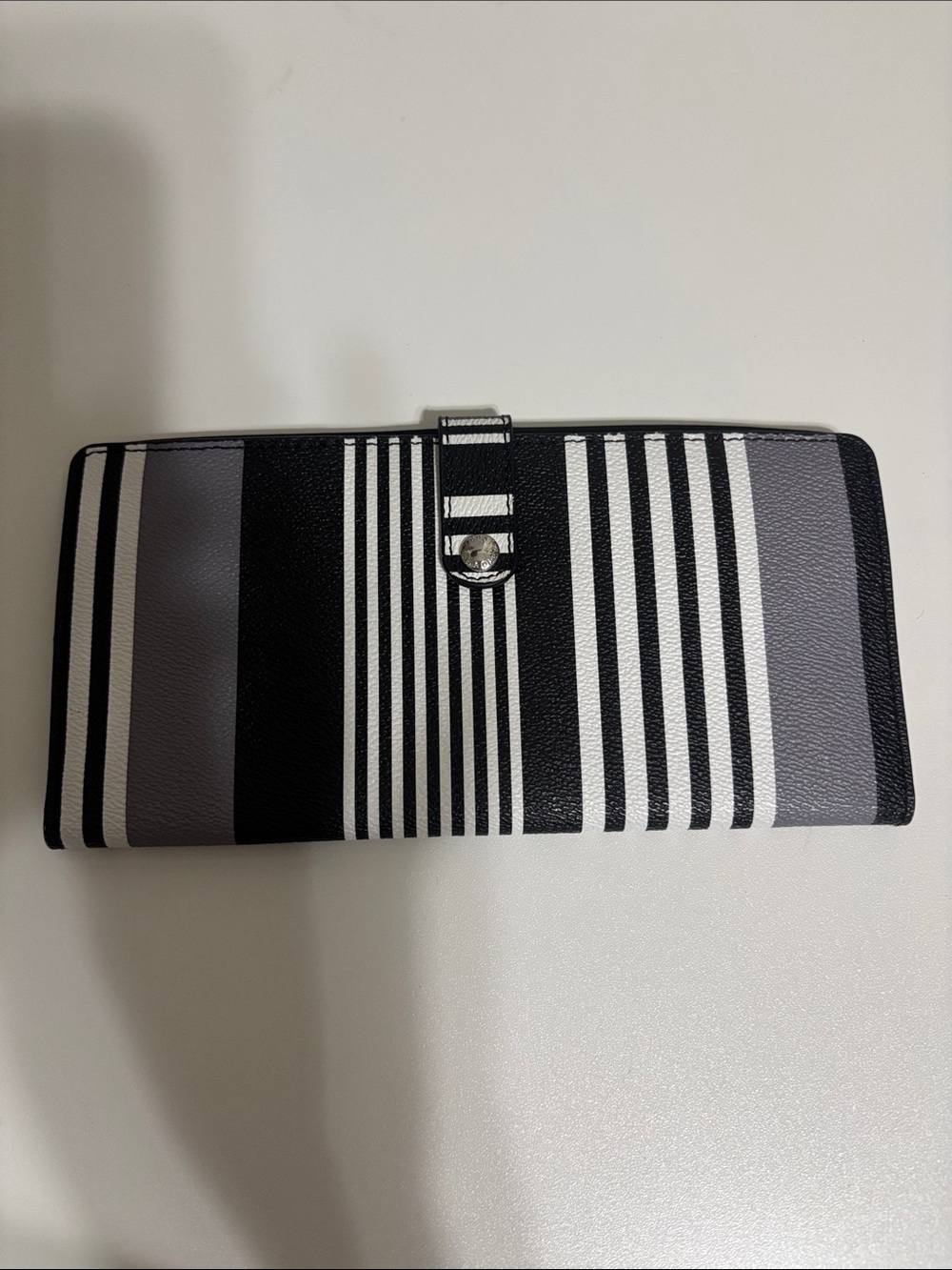 Vera Bradley Midnight Stripe Slim Travel Organizer Wallet